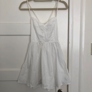 American Apparel white tie back skater dress (S)